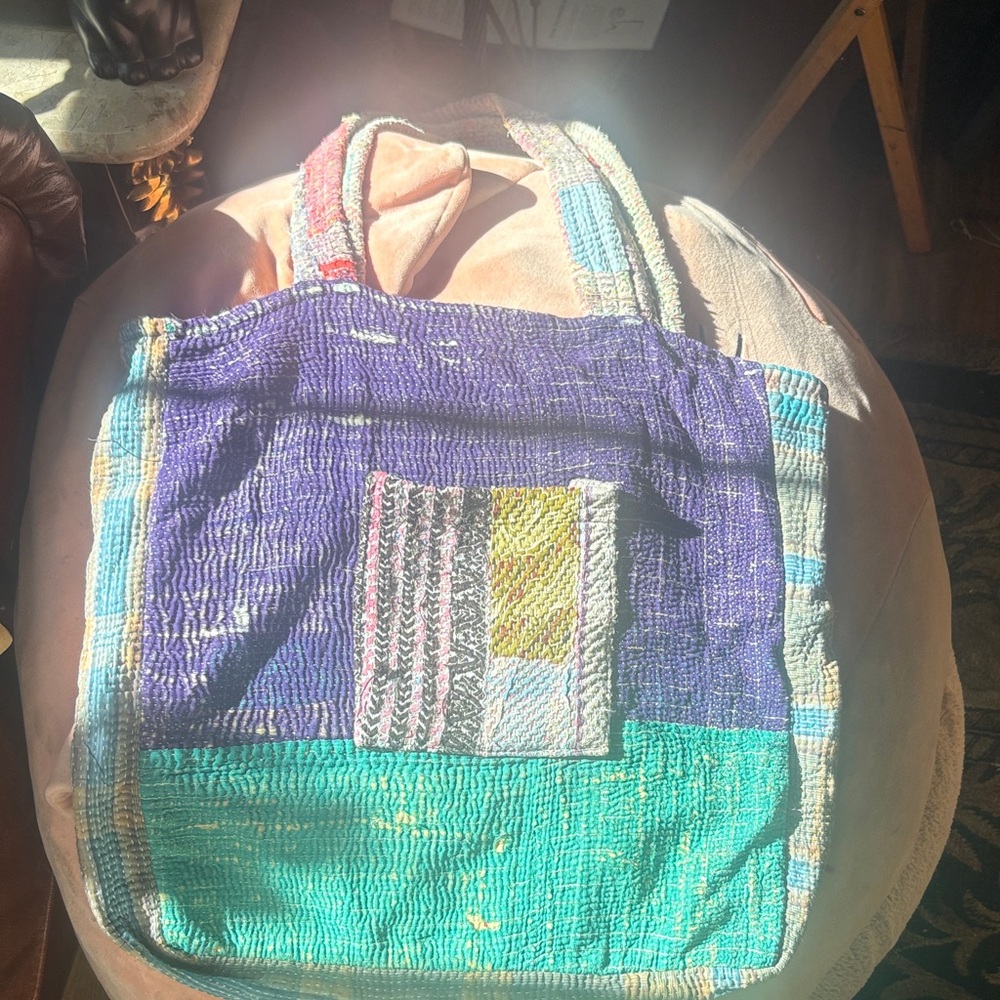 Colorful Patchwork Tote Bag